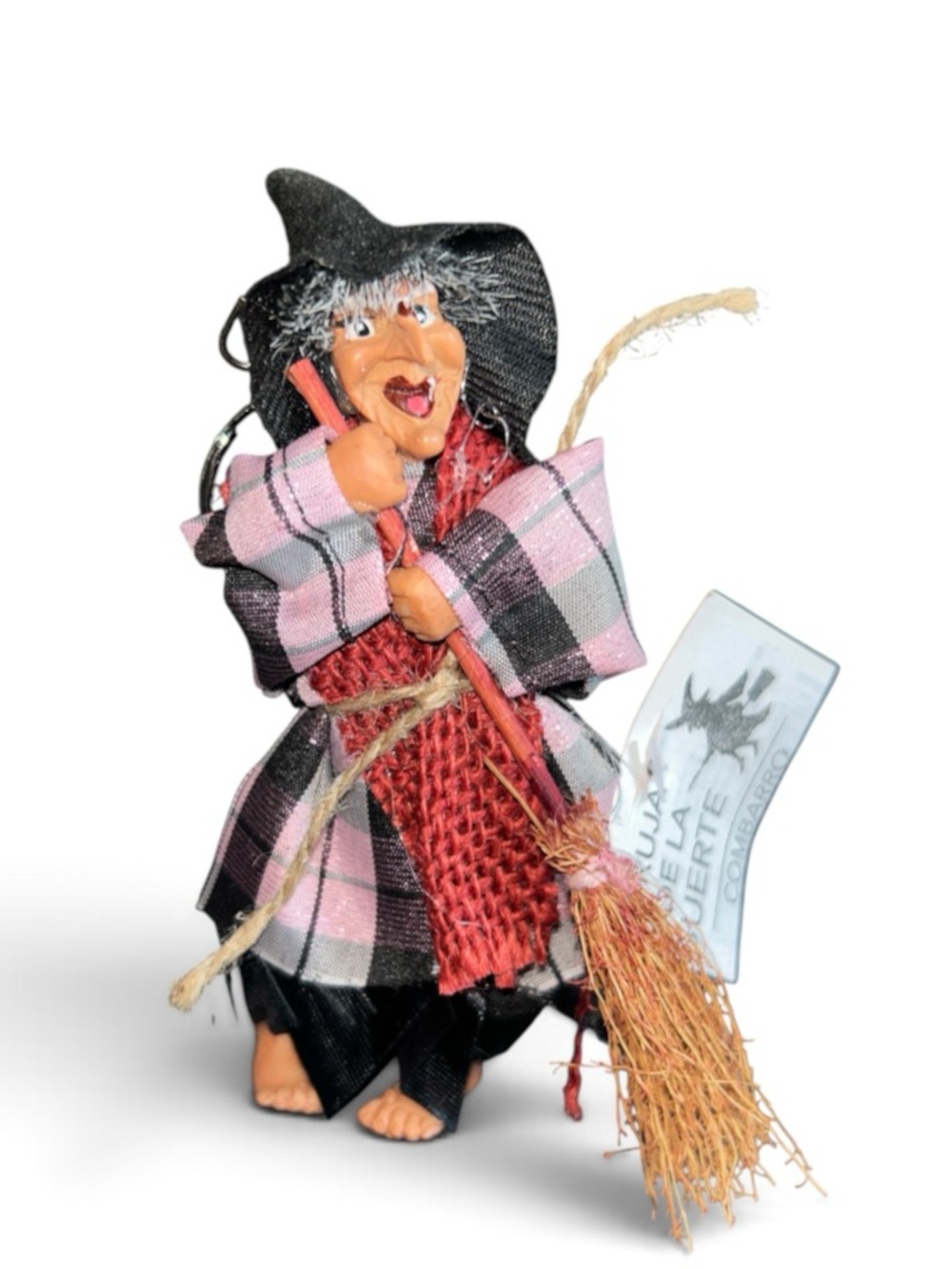 Good Luck Kitchen Witch Doll with Key Clip from Portugal